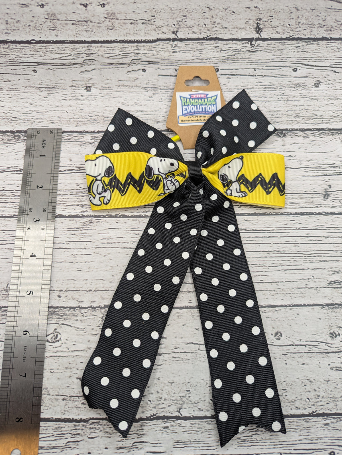 Snoopy Peanuts Bow,  Hair Tie