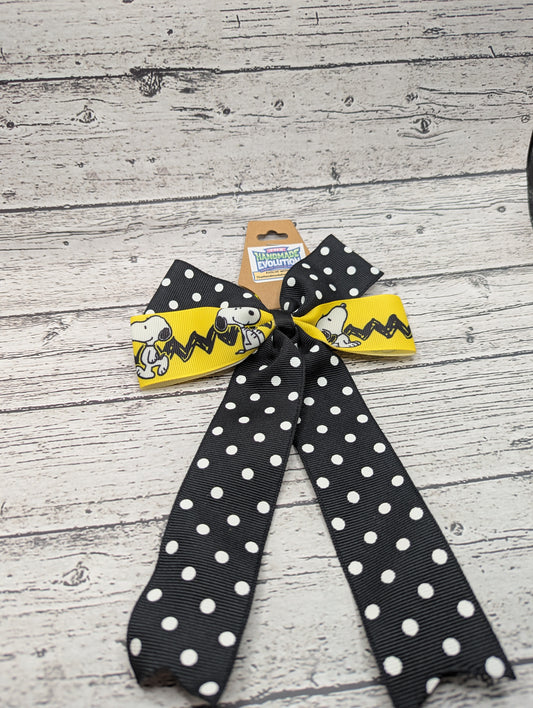 Snoopy Peanuts Bow,  Hair Tie
