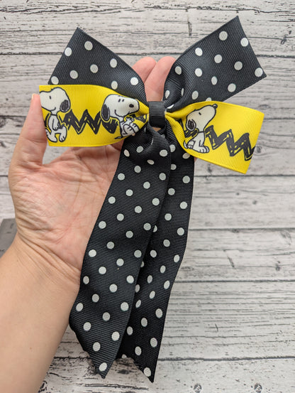 Snoopy Peanuts Bow,  Hair Tie