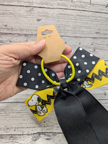 Snoopy Peanuts Bow,  Hair Tie