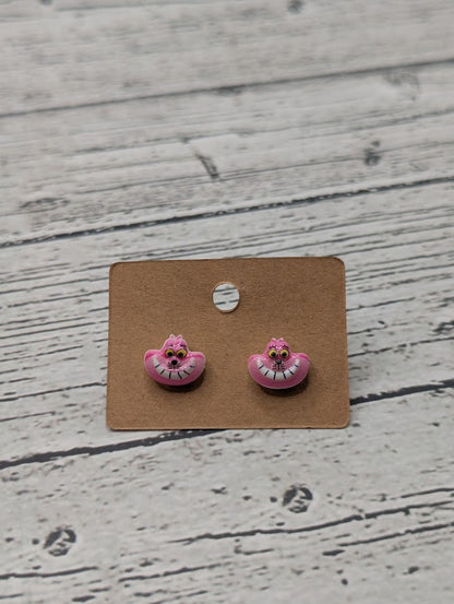 Cheshire Cat, Alice in Wonderland, Mini Stud Earrings