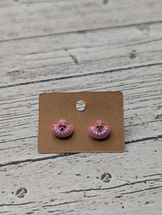 Cheshire Cat, Alice in Wonderland, Mini Stud Earrings