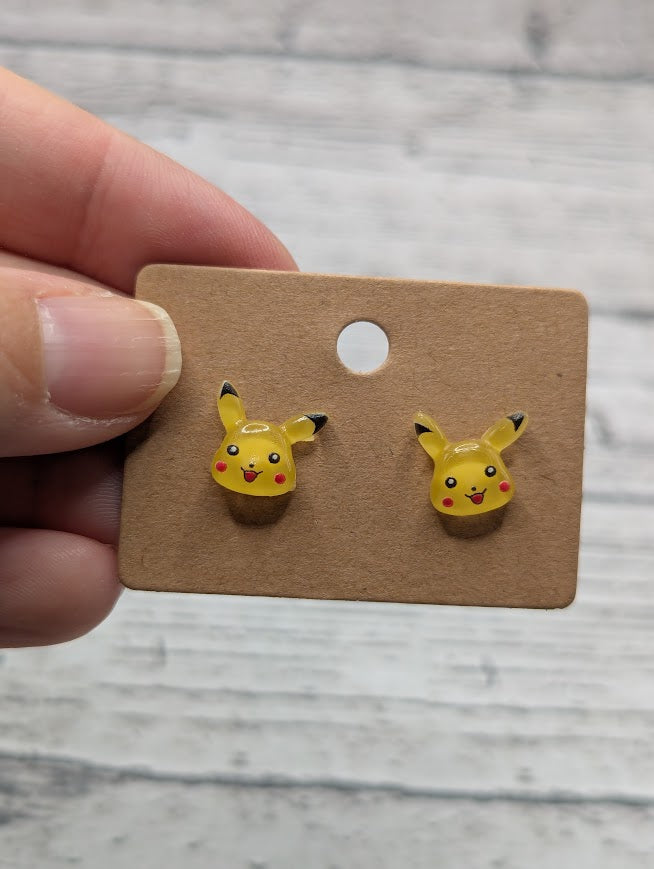 Pikachu Mini Stud Earrings, Pika Face