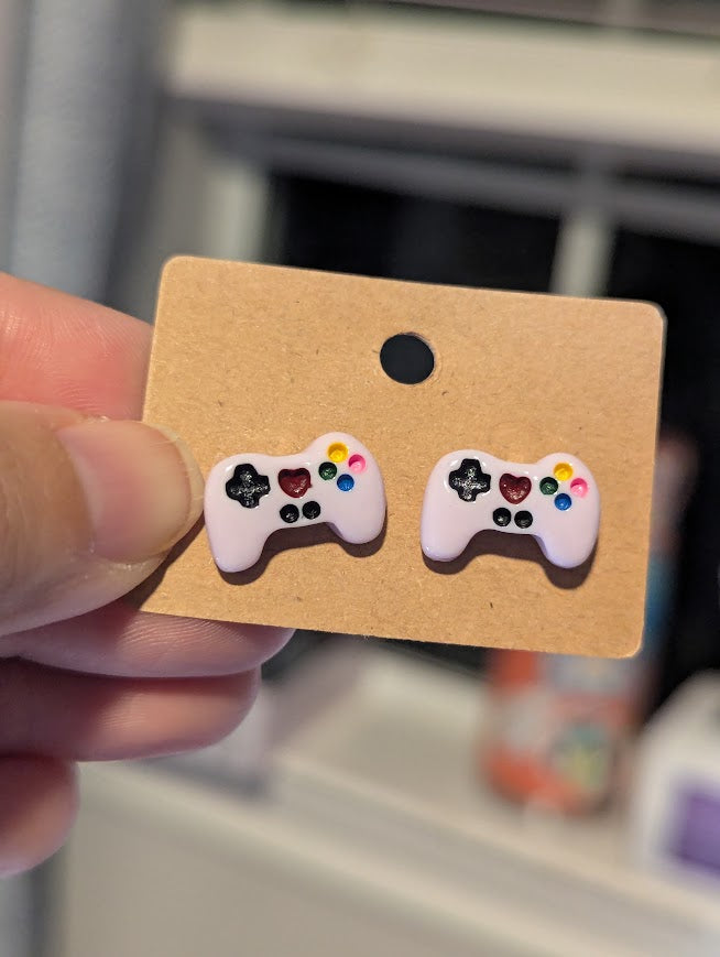 Video Game Mini Stud Earrings, Various Colors
