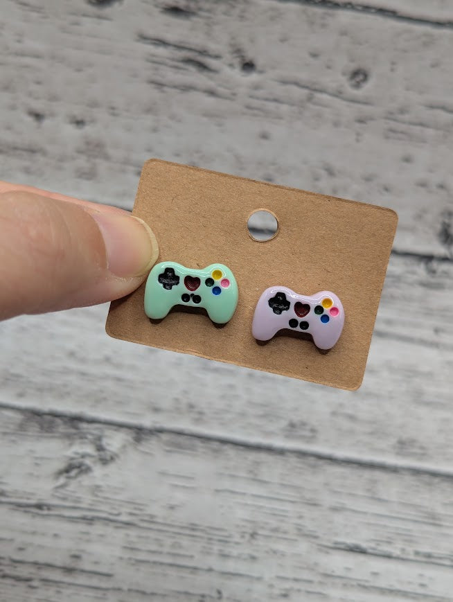 Video Game Mini Stud Earrings, Various Colors