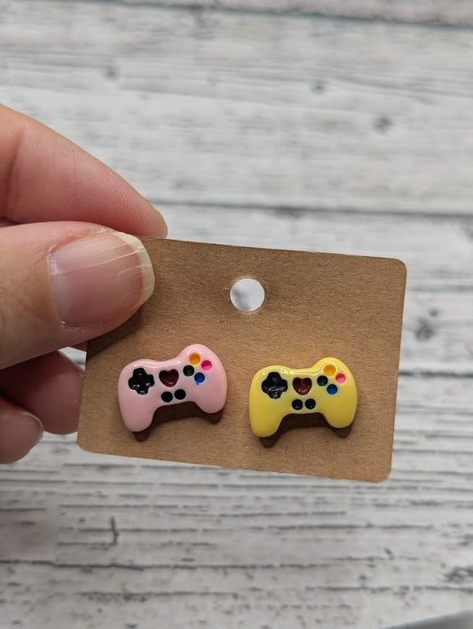 Video Game Mini Stud Earrings, Various Colors