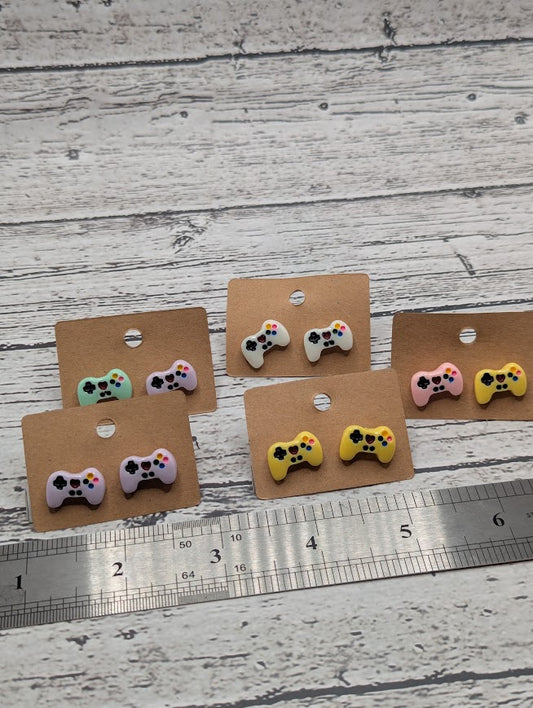 Video Game Mini Stud Earrings, Various Colors