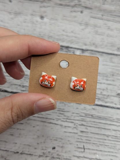 Turning Red, Red Panda, Mini Stud Earrings