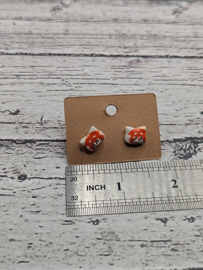 Turning Red, Red Panda, Mini Stud Earrings