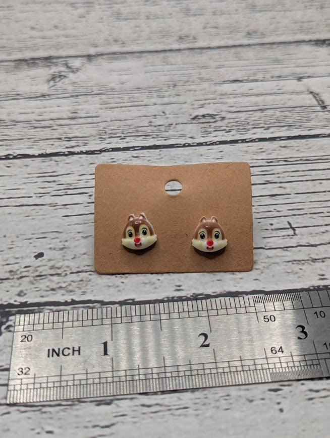 Disney Chip Dale Mini Stud Earrings, Chipmunk