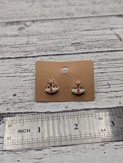 Disney Chip Dale Mini Stud Earrings, Chipmunk