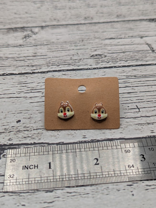 Disney Chip Dale Mini Stud Earrings, Chipmunk