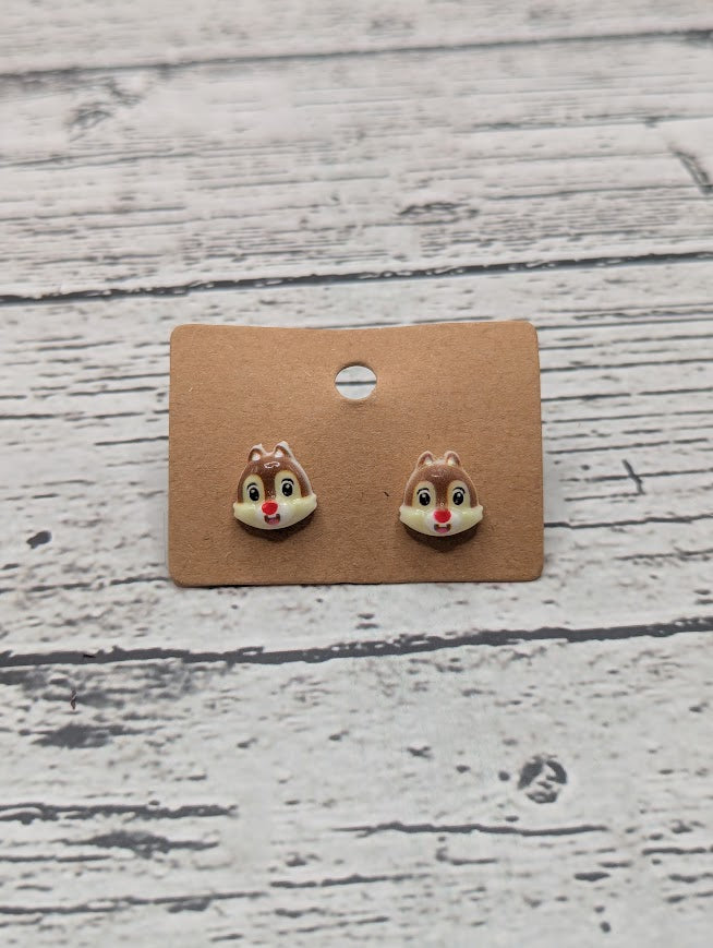 Disney Chip Dale Mini Stud Earrings, Chipmunk