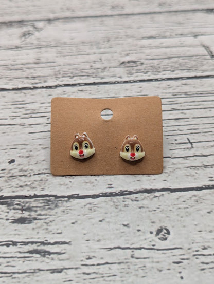 Disney Chip Dale Mini Stud Earrings, Chipmunk