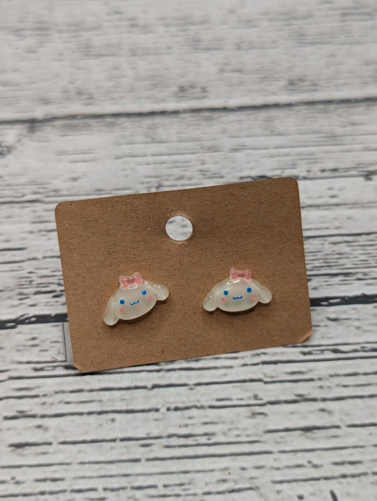 Cinnamoroll Pink Bow, Mini Stud Earrings