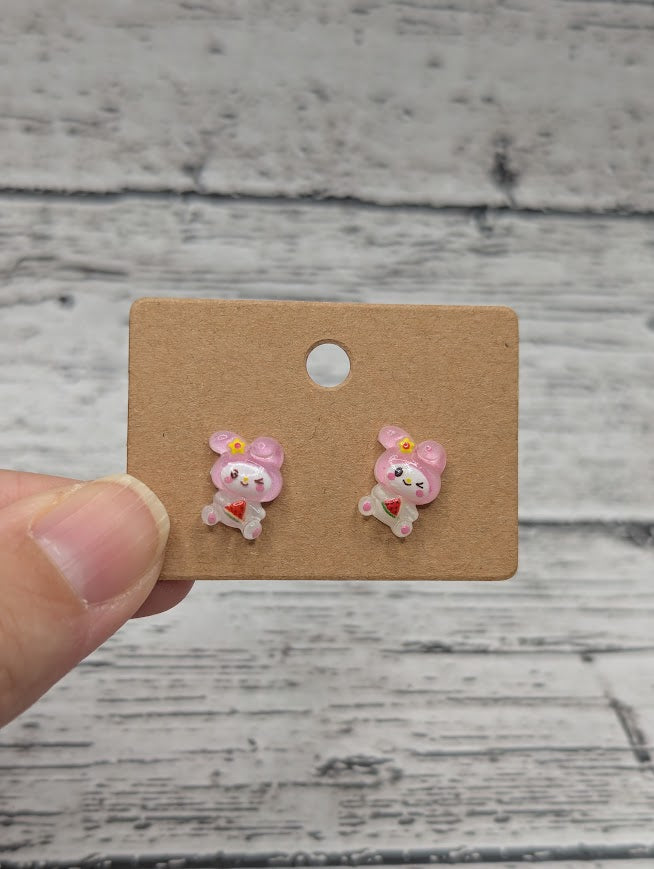My Melody, Watermelon, Mini Stud Earrings