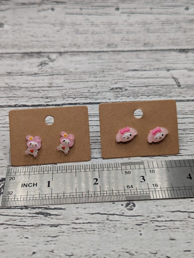 My Melody, Watermelon, Mini Stud Earrings