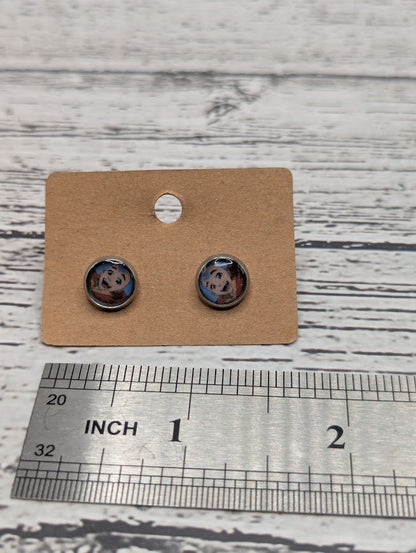 Avatar, Bezel, Mini Stud Earrings