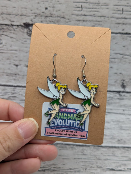 Tinkerbelle, Silver Hook Dangle Earrings