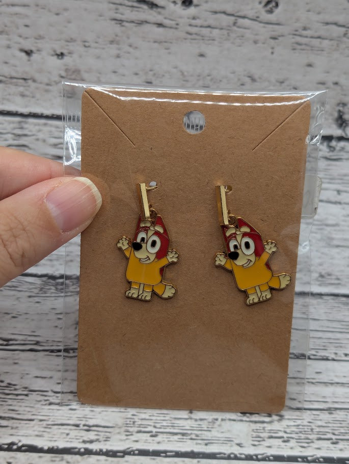 Bingo Dancing, Gold Bar Earrings