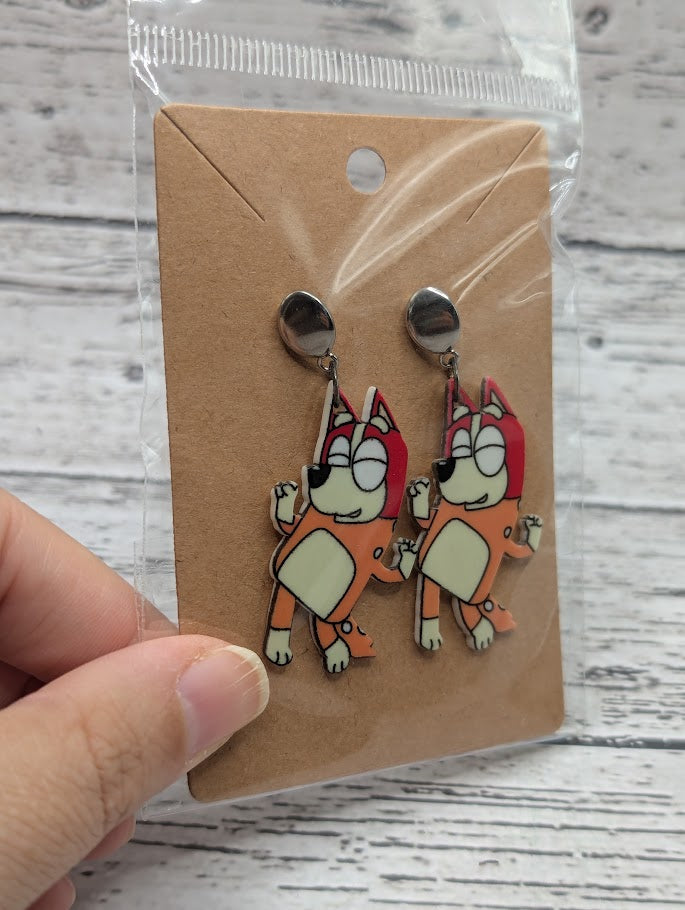 Chili Dancing, Silver Oval Earrings