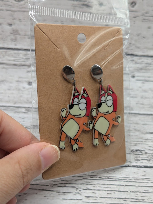 Chili Dancing, Silver Oval Earrings