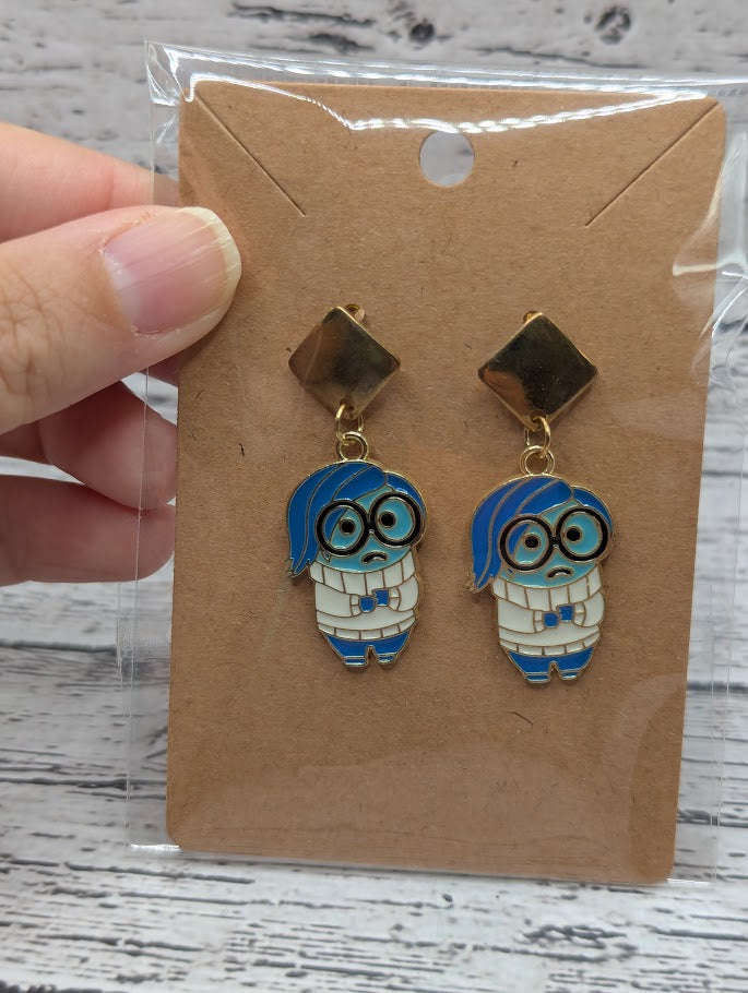 Saddness, Gold Diamond Earrings