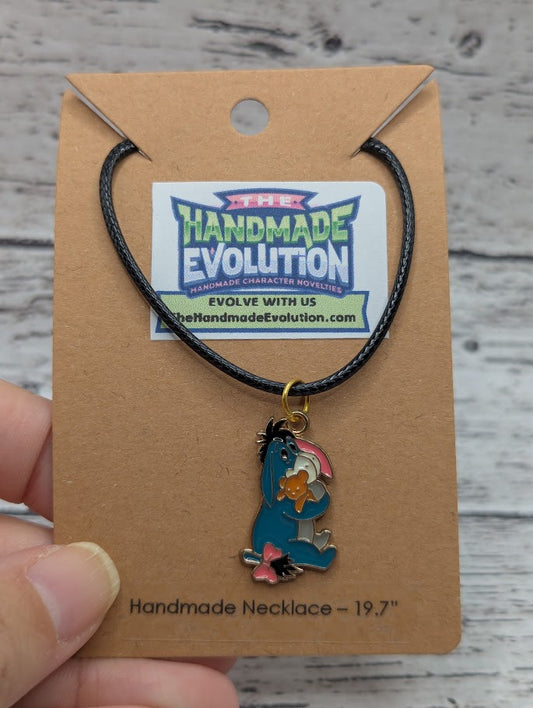 Eeyore Hugging, Black Necklace