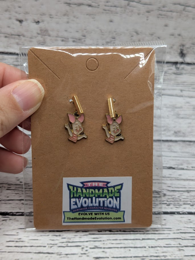 Piglet, Gold Bar StudEarrings