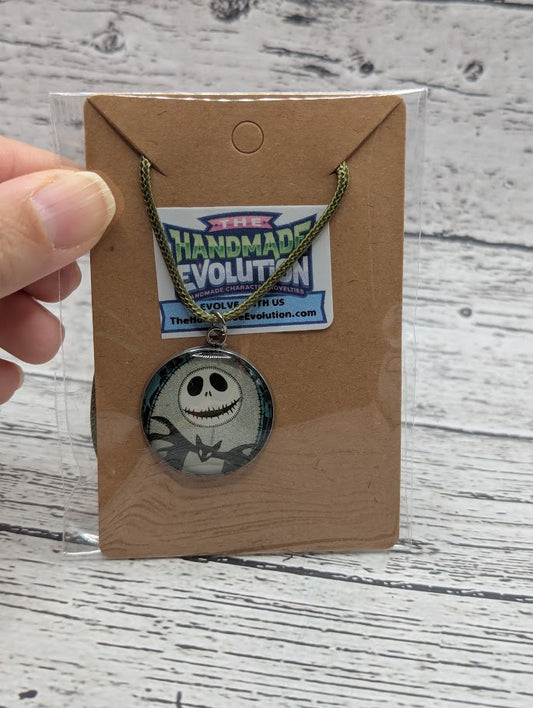 Jack Skelington, Bezel, Brown Necklace