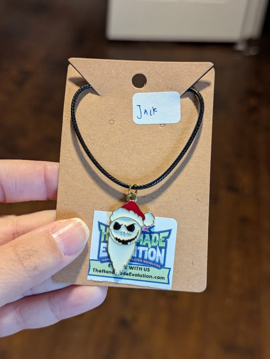 Jack, Santa hat & beard, Black Necklace