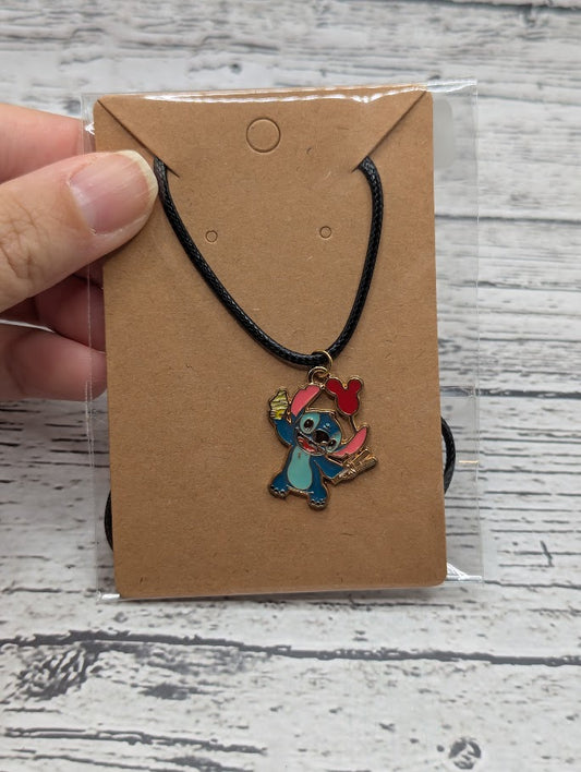 Stitch, Theme Park Treats, Black Necklace