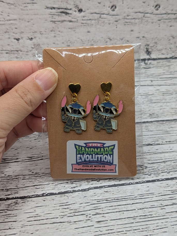 Sitch, Businessman, Gold Heart Earrings