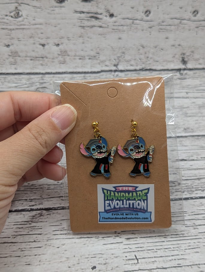Stitch, Graduating, Gold Dot Earrings