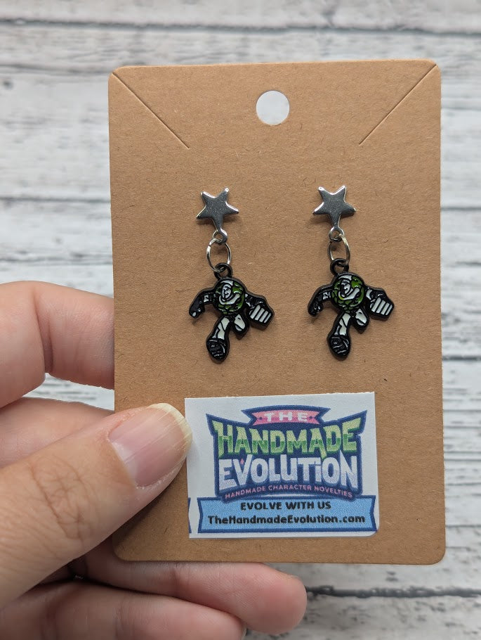 Buzz Lightyear, Silver Star Earrings