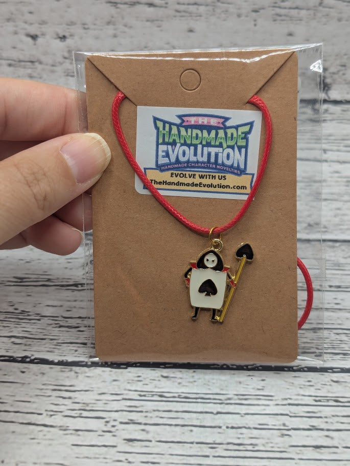 Queen of Hearts Soldier, Red Necklace