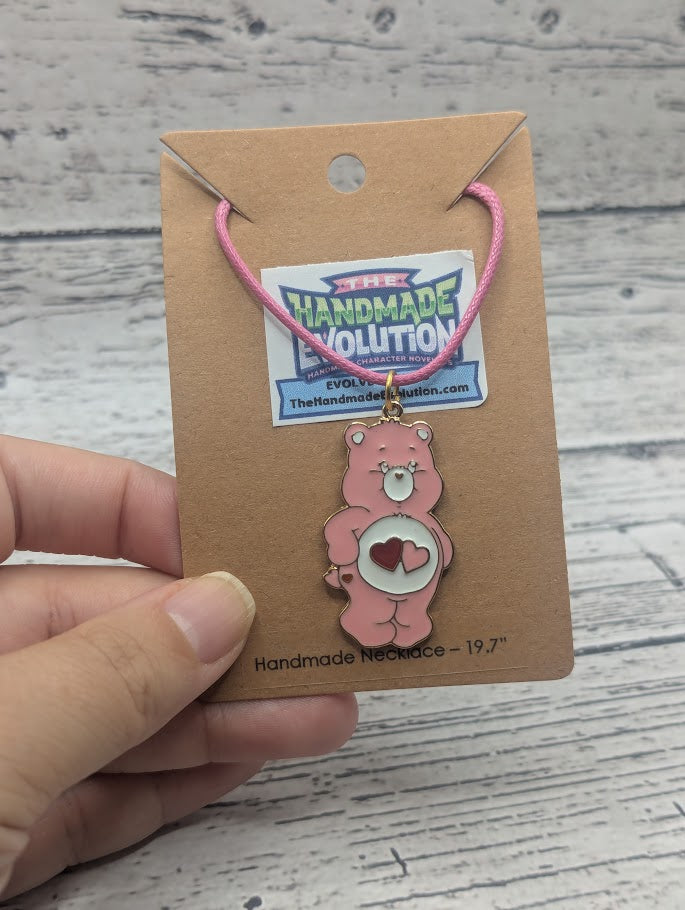 Pink Care Bear, Pink Necklace