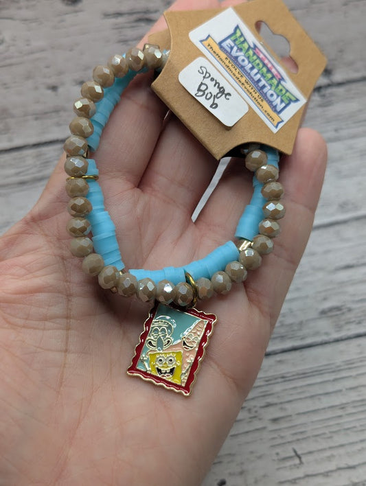 Spongbob friends Blue and Tan Bracelet