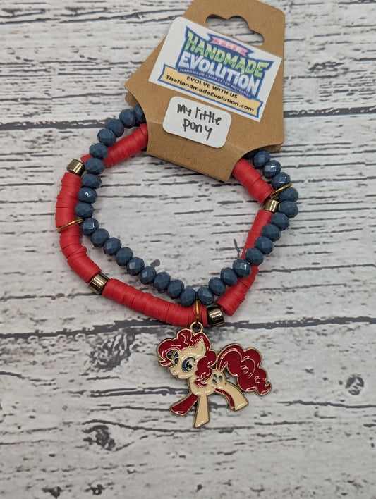 Red My Little Pony, Red and Blue Bracelet
