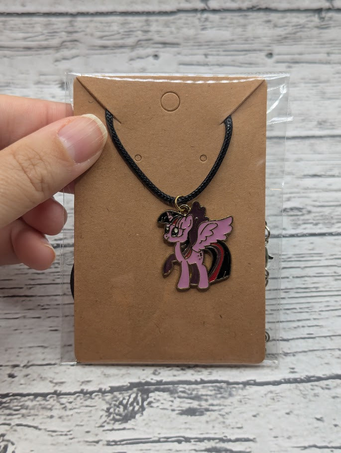 Purple My Little Pony, Black Necklace