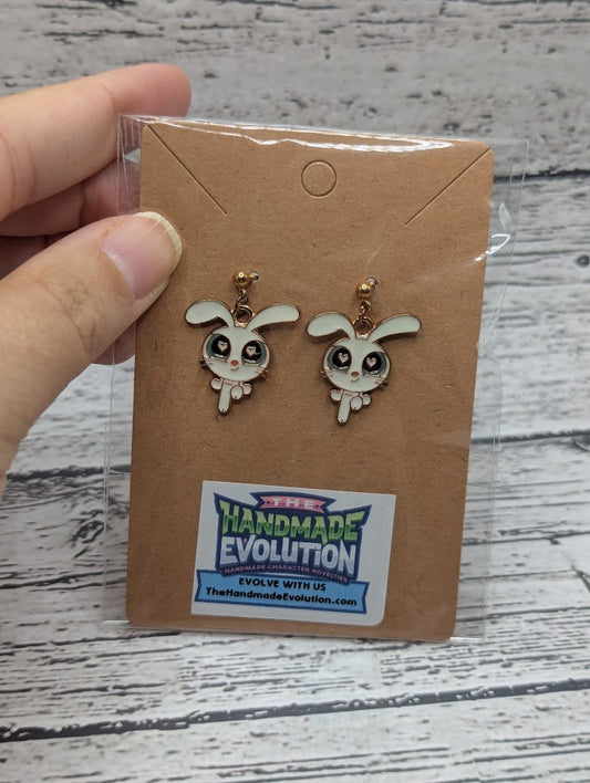 Powerpuff Girls, Bunny, Gold Dot Stud Earrings