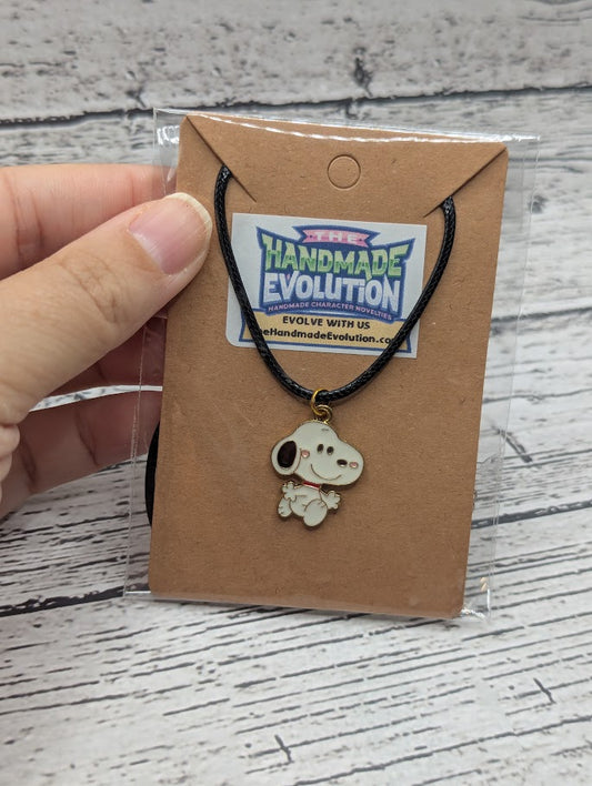 Snoopy Peanuts Necklace, Black Necklace