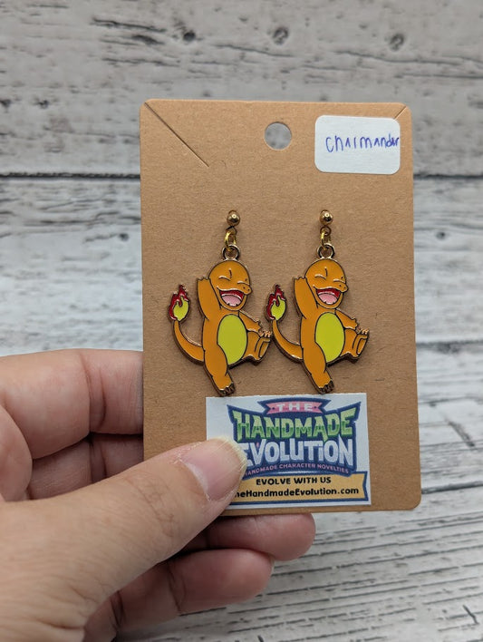 Charmander, Gold Dot Stud Earrings
