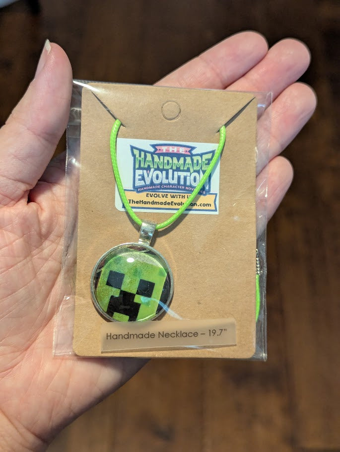 Creeper Minecraft, Green Necklace