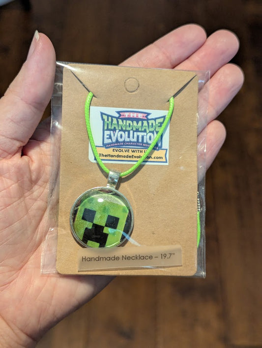 Creeper Minecraft, Green Necklace