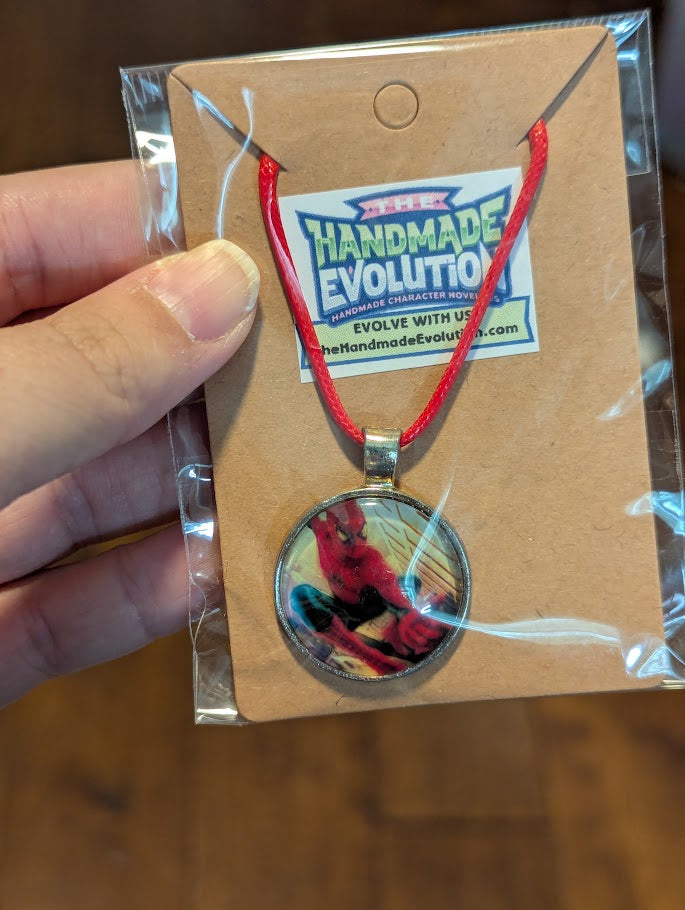 Spiderman, Bezel, Red Necklace