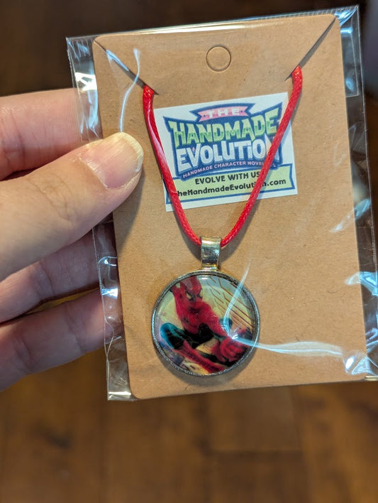Spiderman, Bezel, Red Necklace