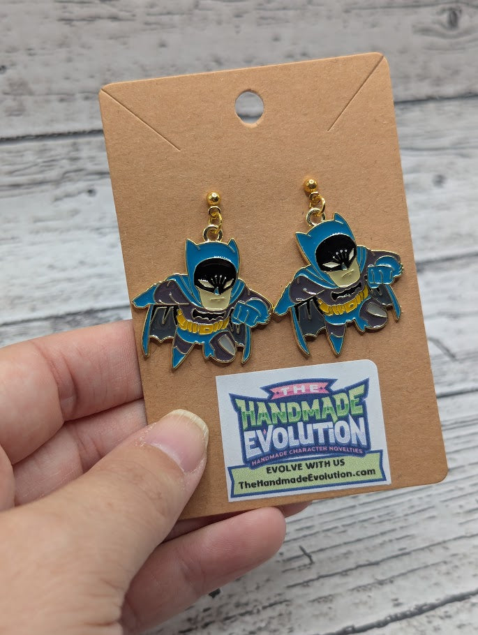 Batman, Gold Dot Stud Earrings