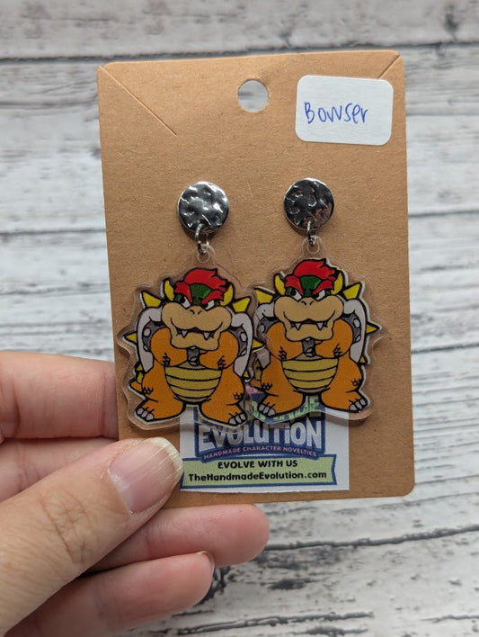 Bowser, Silver Circle Stud Earings