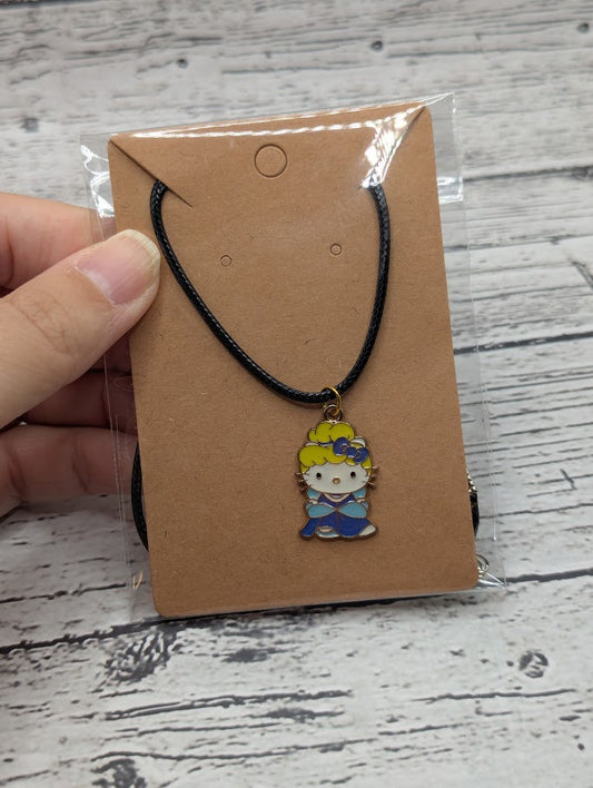 Hello Kitty, Cinderella, Black Necklace